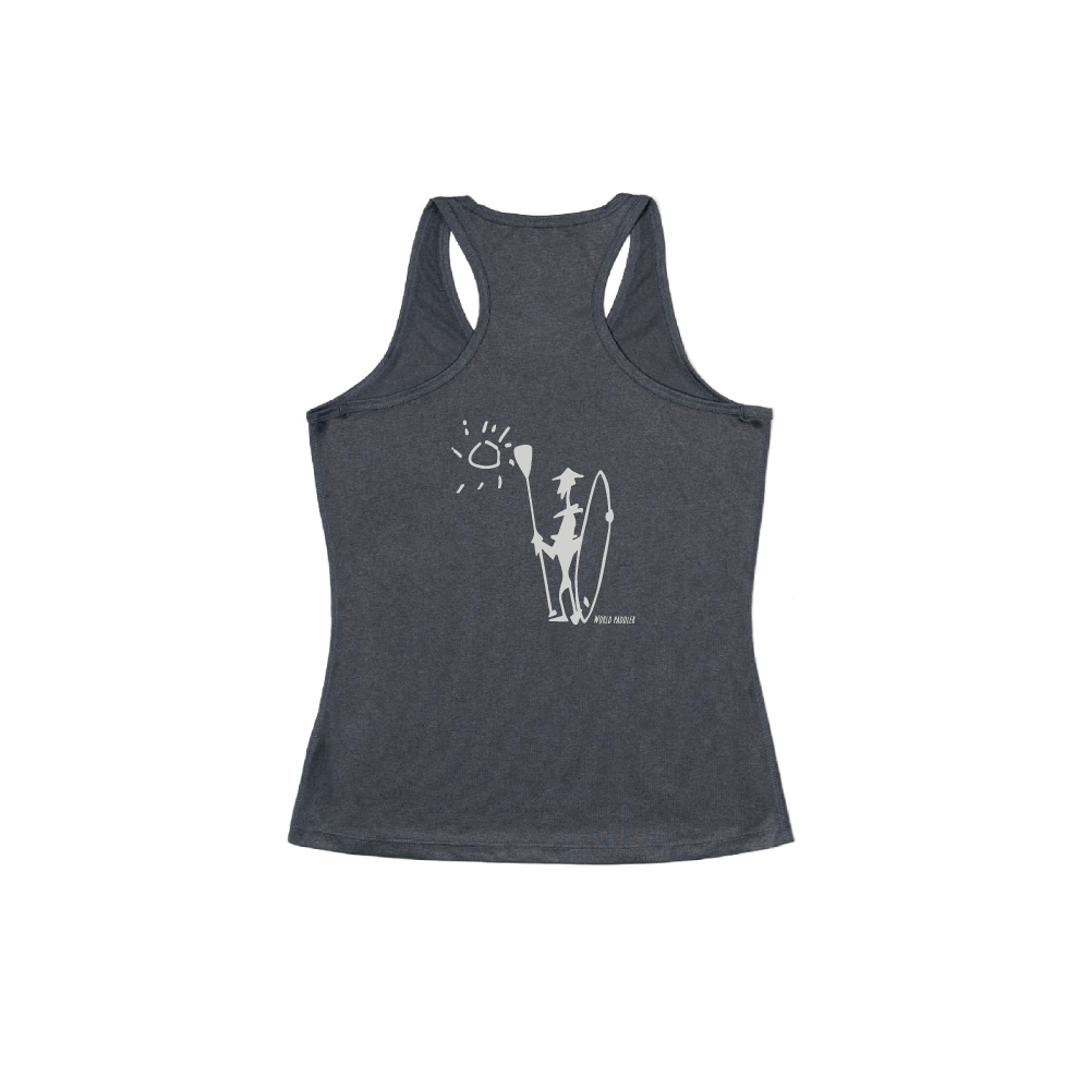 SINGLET Women's Heather Black DON SUP™ "World Paddler"