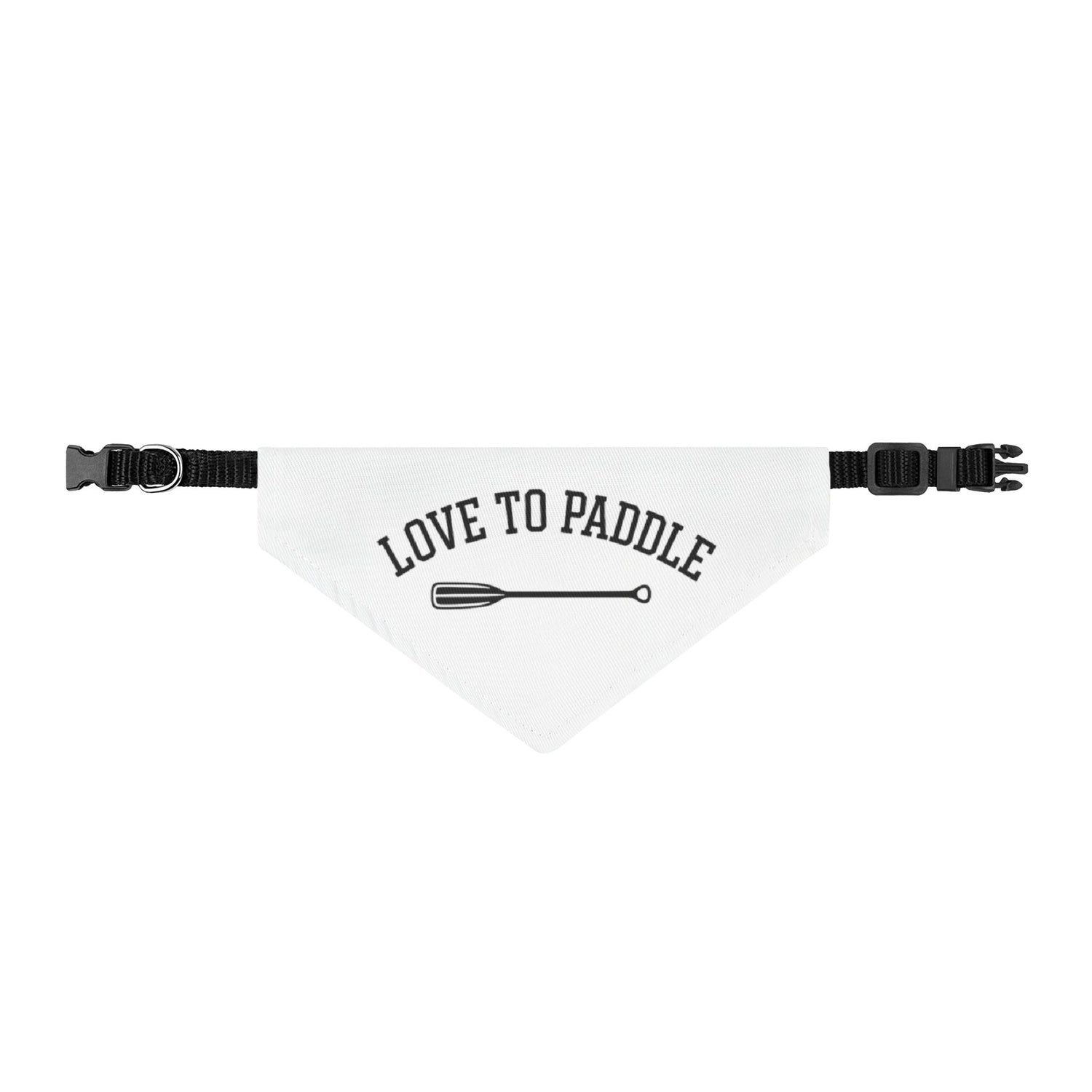 Clip-on "Love to Paddle" Dog Bandana