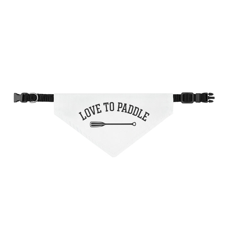 Clip-on "Love to Paddle" Dog Bandana