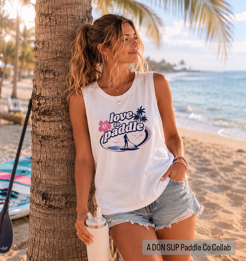 Love to Paddle Tank — Hibiscus Sunset